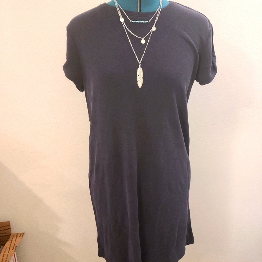 NEW Athleta T Shirt Dress with Open Shoulders, Small